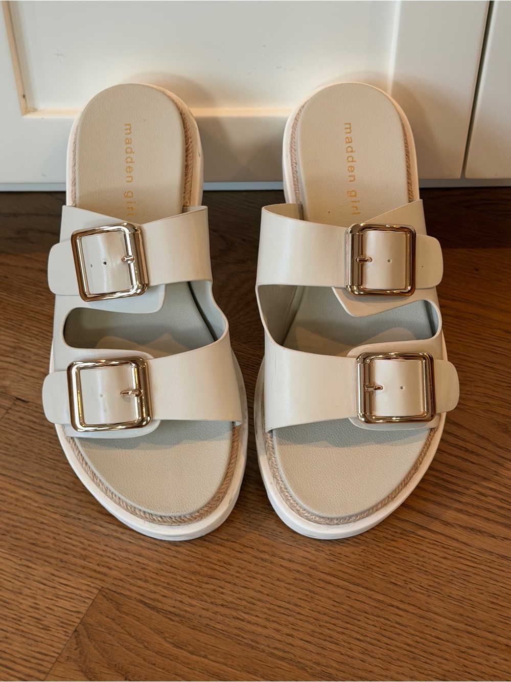Madden Girl Women's Mythical Single Band Platform Sandals